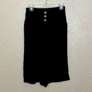 Umgee linen crop pants black small